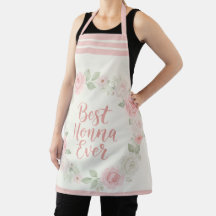 Best Nonna Ever Pink & Green Floral Wreath