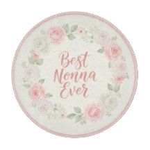 Best Nonna Ever Pink & Green Floral Wreath