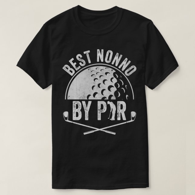 Best Nonno by Par Golf Älskare Sports Gift Golf Go T Shirt (Design framsida)