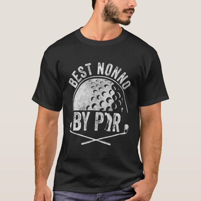 Best Nonno by Par Golf Sports Golf Golfer T Shirt (Framsida)