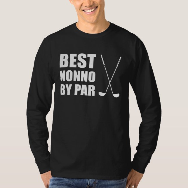 Best Nonno By Par Italian Grandpa Golfer Pun T Shirt (Framsida)
