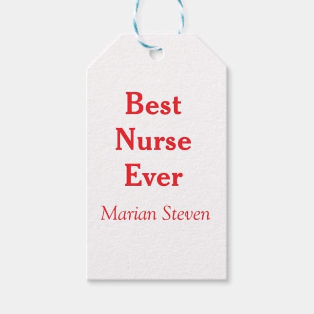 Best nurse ever medical professional paramedical d presentetikett (Framsidan)
