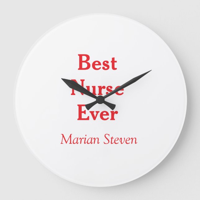 Best nurse ever medical professional paramedical d stor klocka (Framsida)