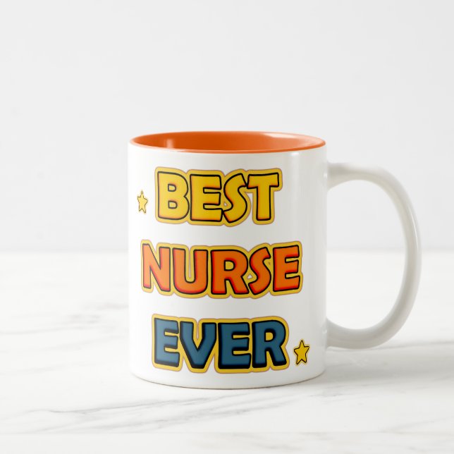 Best Nurse ever Två-Tonad Mugg (Höger)