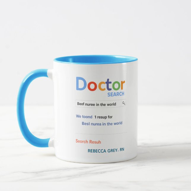 Best Nurse in the World Personalized Mug Mugg (Vänster)