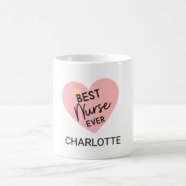 "Best Nurse Now"-A Heartfilt Gift for Midwives Kaffemugg (Center)