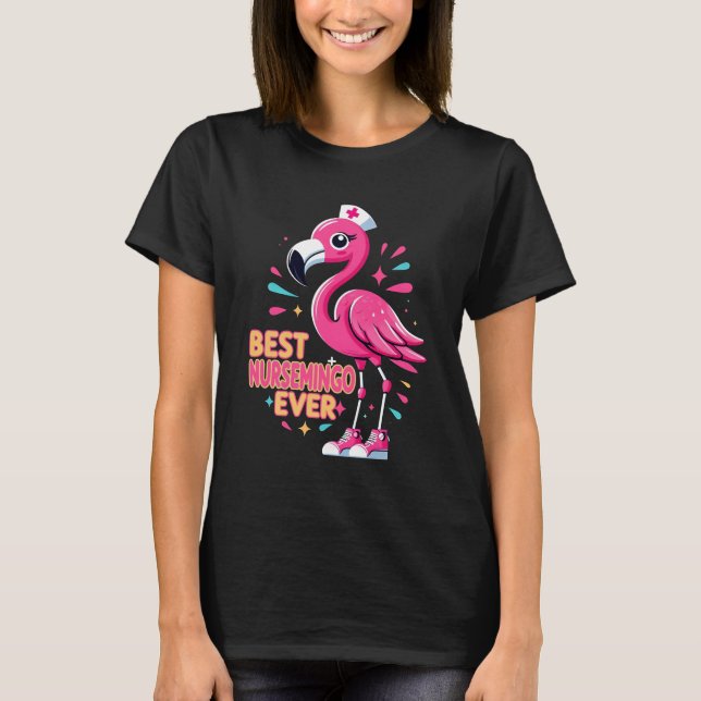 Best Nursemingo AldriNurse Flamingo Älskare T Shirt (Framsida)