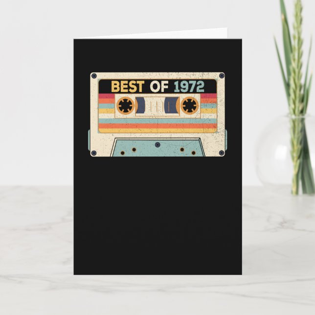 Best Of 1972 Birthday Cassette Tape Kort (Framsida)