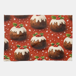 Best of Christmas pudding holiday tea towel Kökshandduk