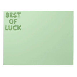 Best of Luck Clovers Greeting Anteckningsblock