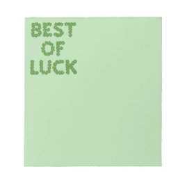 Best of Luck Clovers Greeting Anteckningsblock