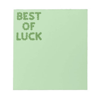 Best of Luck Clovers Greeting Anteckningsblock