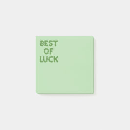 Best of Luck Clovers Greeting Post-it Block