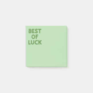 Best of Luck Clovers Greeting Post-it Block