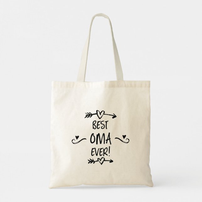 Best Oma Aldrite Tote Bag Tygkasse (Baksida)
