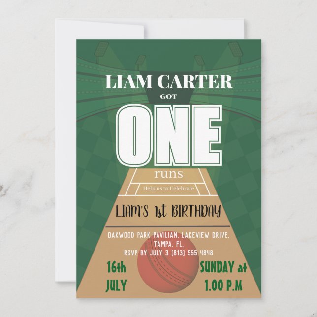 Best one First Birthday Invitation Inbjudningar (Framsida)