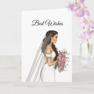 Best Önskemål Simple Bröllop Bride Kort