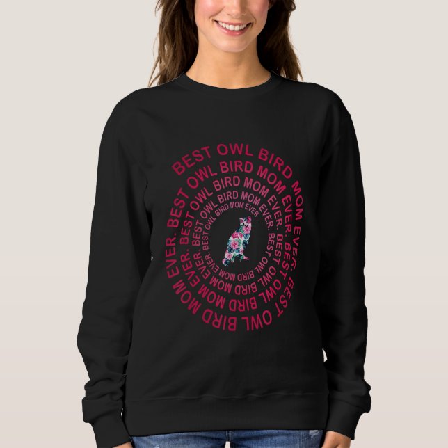 Best Owl Bird Mom Ever Spiral Mother s Day T Shirt (Framsida)