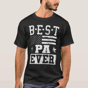 Best Pa Aldrig USA Flagga Grandpa Fars dag Gift T Shirt