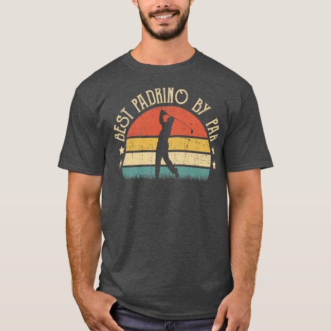 Best Padrino by Par Funny Golf Far Day Gift T Shirt (Framsida)