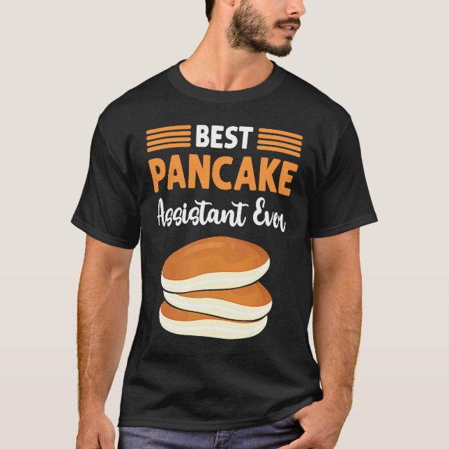Best Pancake Assistant Ever Flapjack Pancake Maker T Shirt (Framsida)