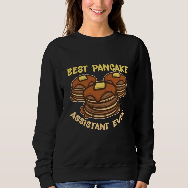 Best Pancake Assitant Ever Breakfast Pancake T Shirt (Framsida)