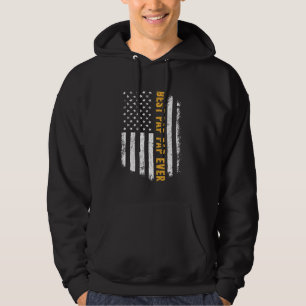 Best Pap Pap Aldrig Shirt American Flagga Fars dag Hoodie
