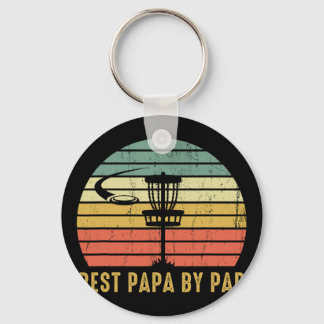 Best Papa By Par Funny Disc Golf Gift For Dad Fath Nyckelring