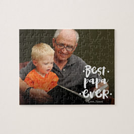 Best Papa Ever Custom Photo From Grandchild Pussel