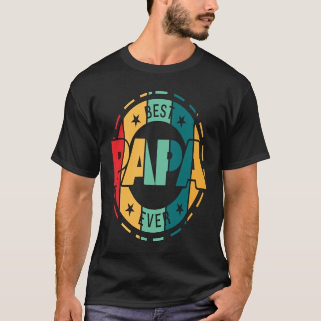 best papa ever grandpa t shirt (Framsida)