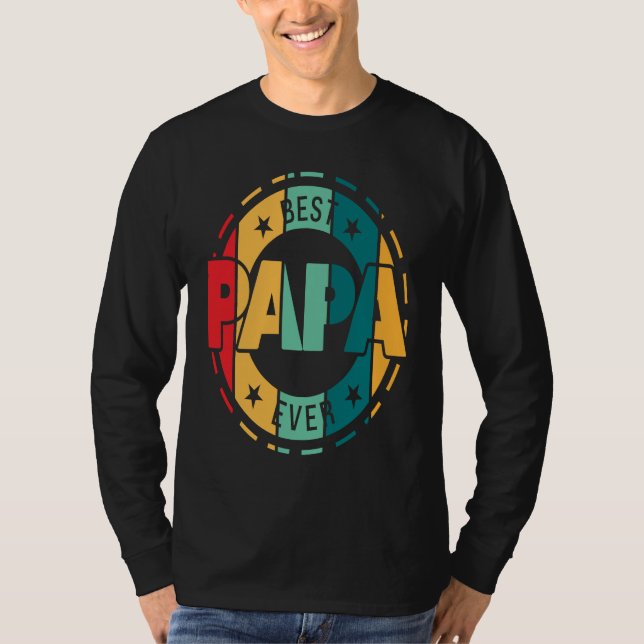 best papa ever grandpa t shirt (Framsida)