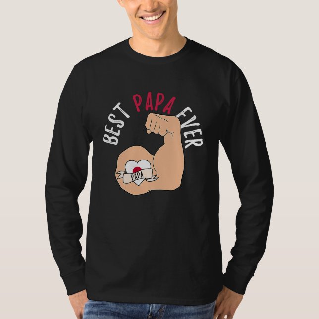 Best Papa Ever Japanese Dad Fathers Day T Shirt (Framsida)