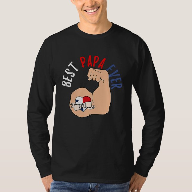 Best Papa Ever Panamanian Dad Fathers Day T Shirt (Framsida)