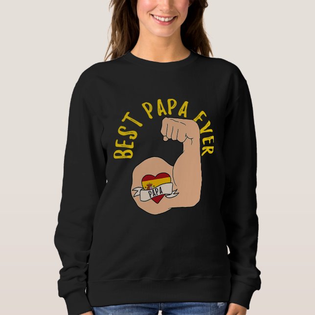 Best Papa Ever Spanish Dad Fathers Day T Shirt (Framsida)