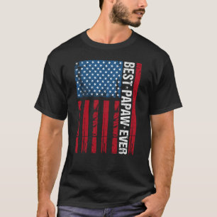 Best Papaw Aldris US Flagga Grandpa Fars dag Gift T Shirt