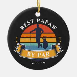 Best Papaw by Par Retro Golf Älskare Julgransprydnad Keramik