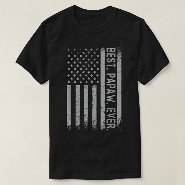 Best Papaw Flagga Gift För manar Far T Shirt (Design framsida)