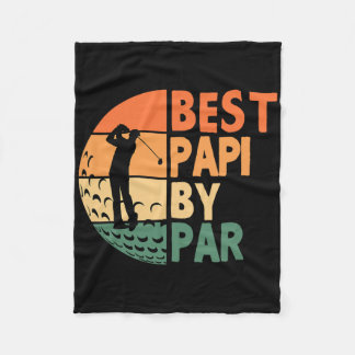Best Papi By Par Golfing Funny Golf Golfer  Fleecefilt
