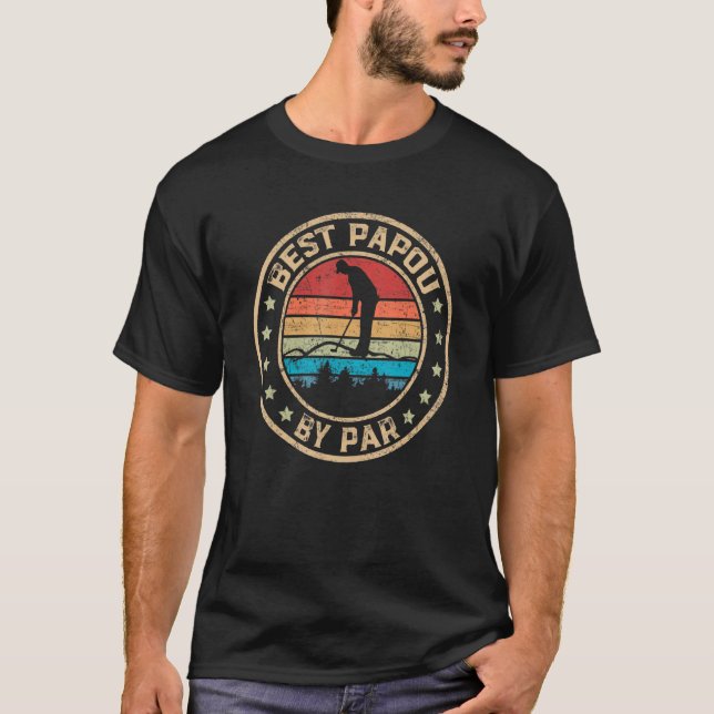 Best Papou by Par Fars dag Golf Golfing 1 T Shirt (Framsida)