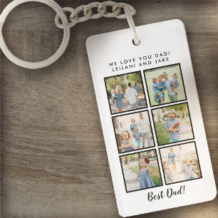 Best Pappa 6 Photos Anpassningsbar Message White