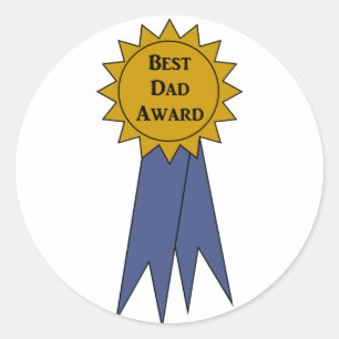 Best Pappa Award Stickers Runt Klistermärke