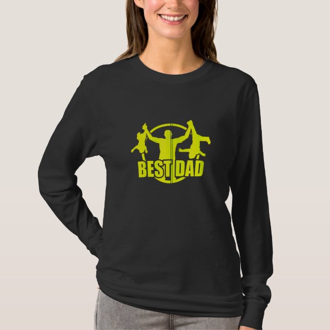 Best Pappa Best Far Zip T Shirt (Framsida)