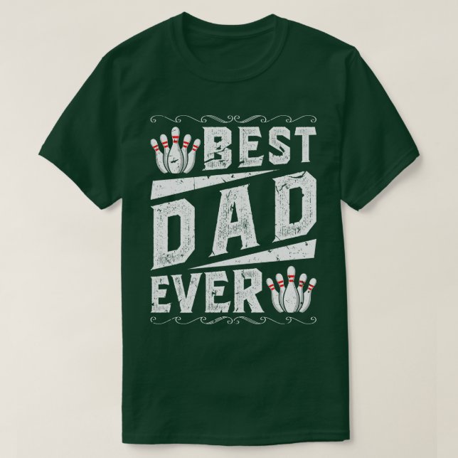 Best Pappa Bowling T Shirt (Design framsida)
