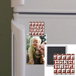 Best Pappa Brown Red Mönster Magnet