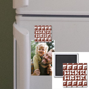 Best Pappa Brown Red Mönster Magnet
