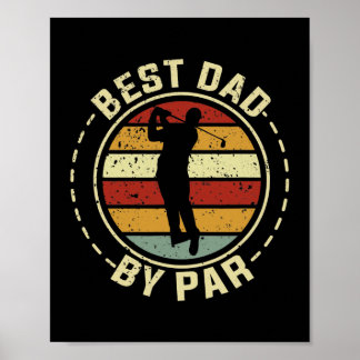 Best Pappa by Par Fars dag Golf Golfing Funny Poster