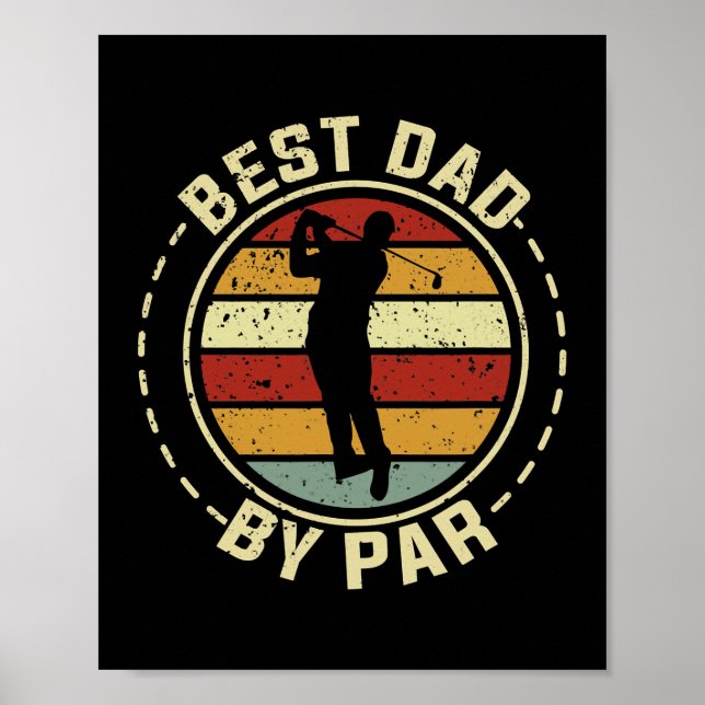 Best Pappa by Par Fars dag Golf Golfing Funny Poster (Framsidan)