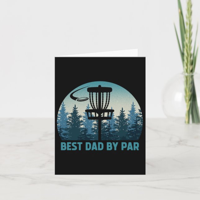 Best Pappa by Par Funny Disk Golf Frisbee Golfer T Kort (Framsida)
