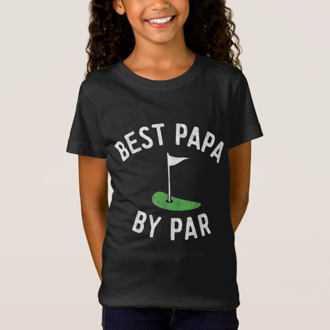 Best Pappa by Par Funny Golf Fars dag Grandpa G T Shirt (Framsida)