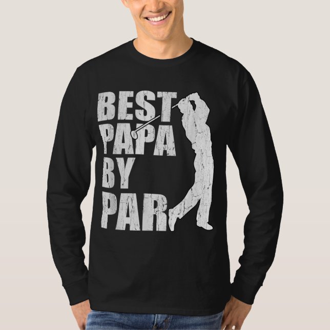 Best Pappa by Par Funny Golf Fars dag Grandpa G T Shirt (Framsida)